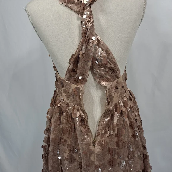 Lulu's Gold Got That Glam Sequined Dress - Picture 16 of 16